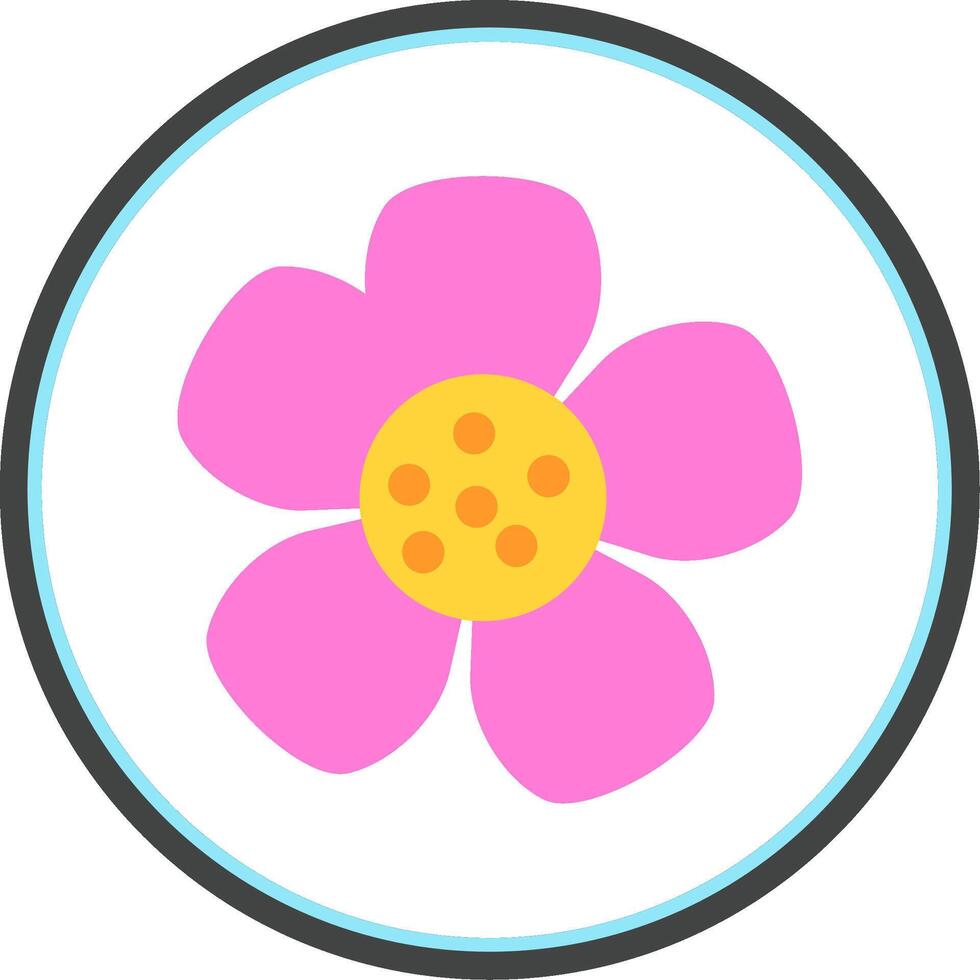 Nasturtium Flat Circle Icon vector