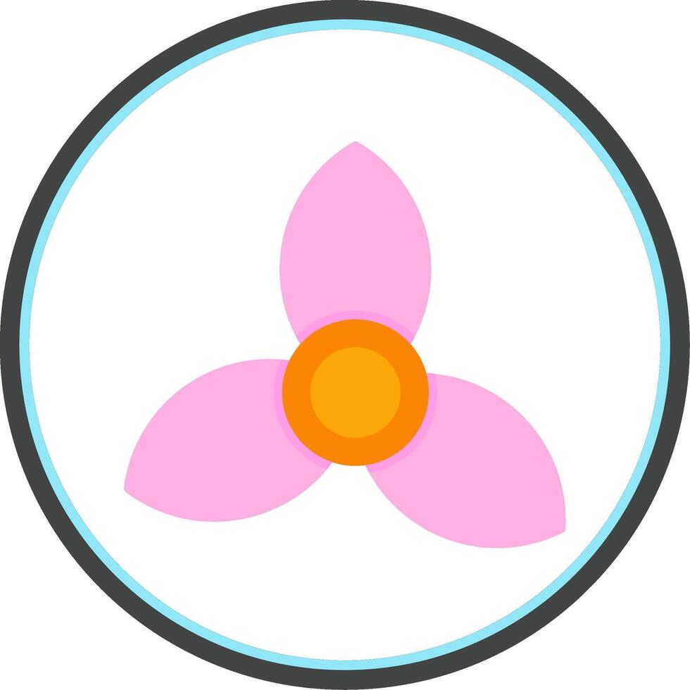Bougainvillea Flat Circle Icon vector