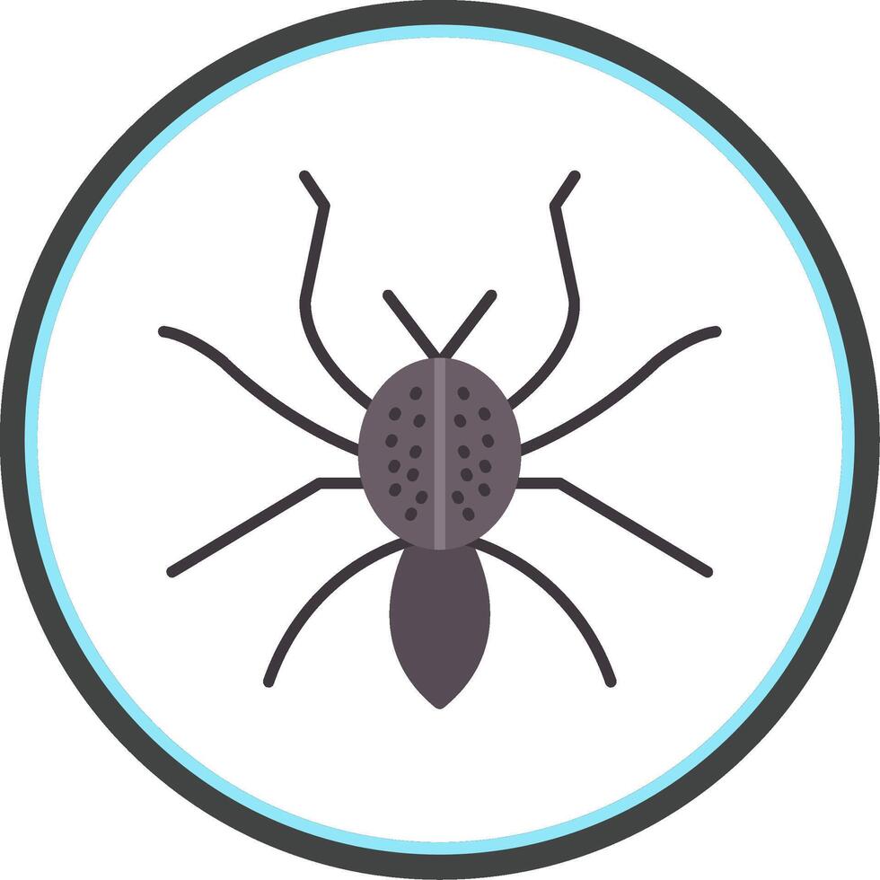 Spider Flat Circle Icon vector