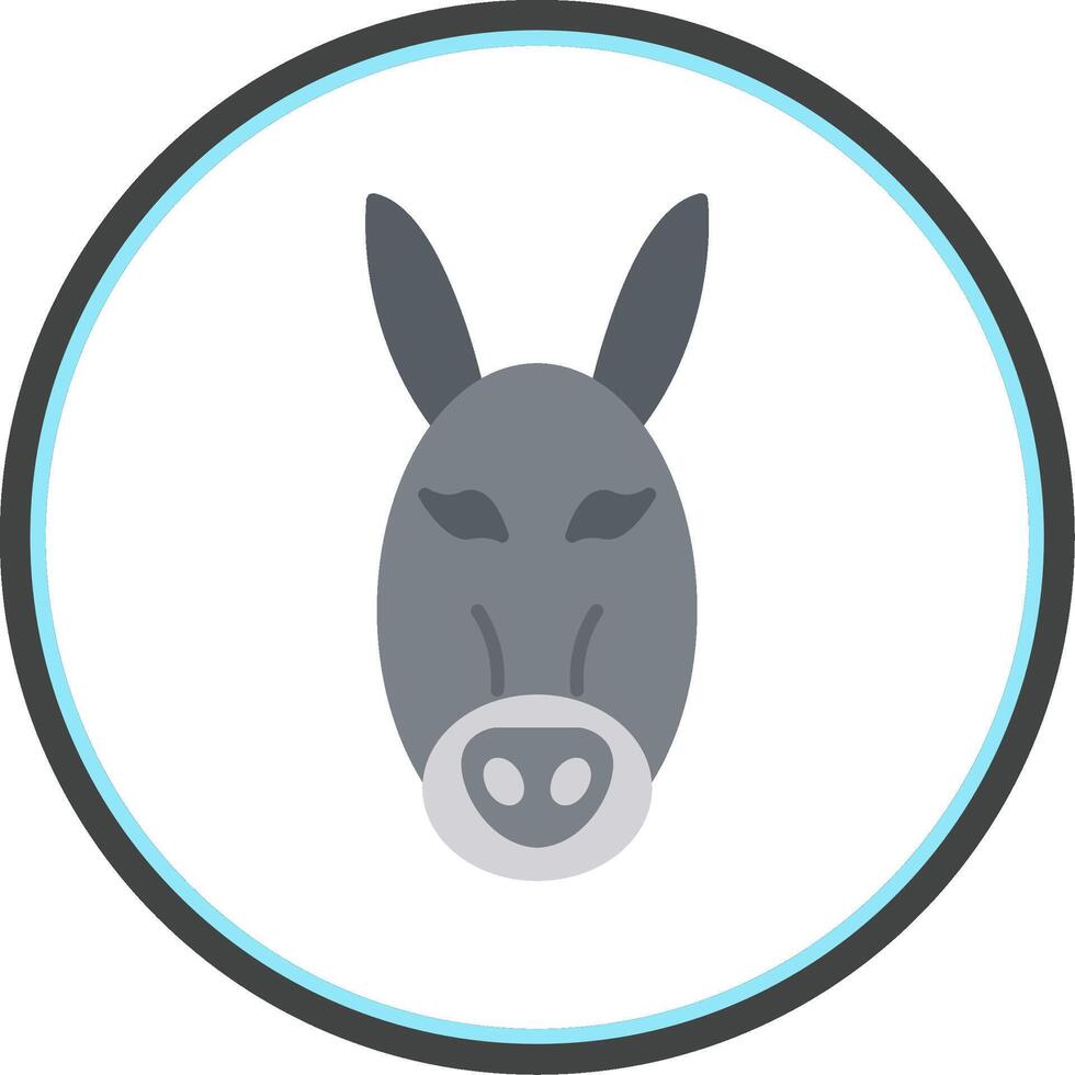 Burro plano circulo icono vector