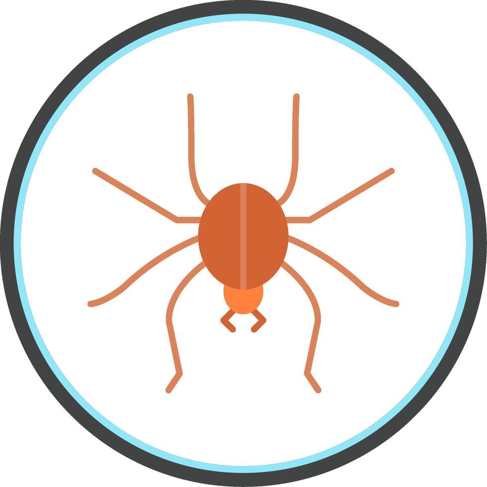 Spider Flat Circle Icon vector