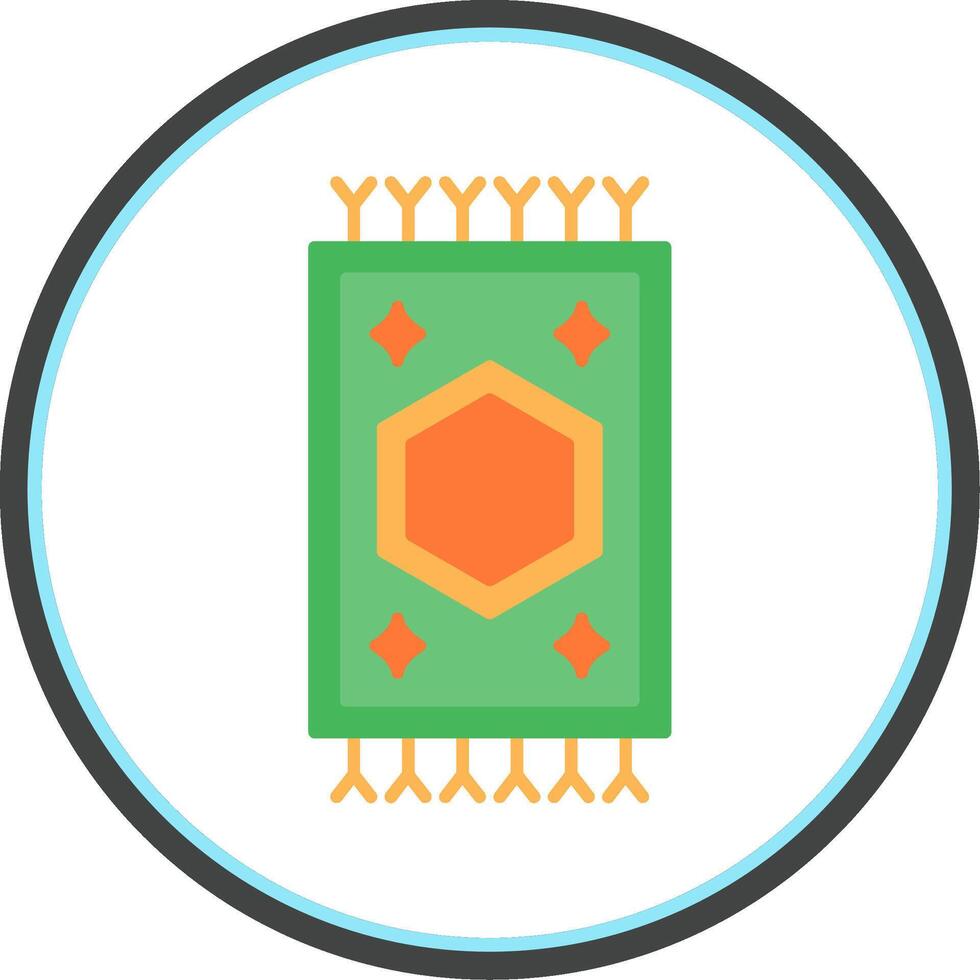 alfombra plano circulo icono vector