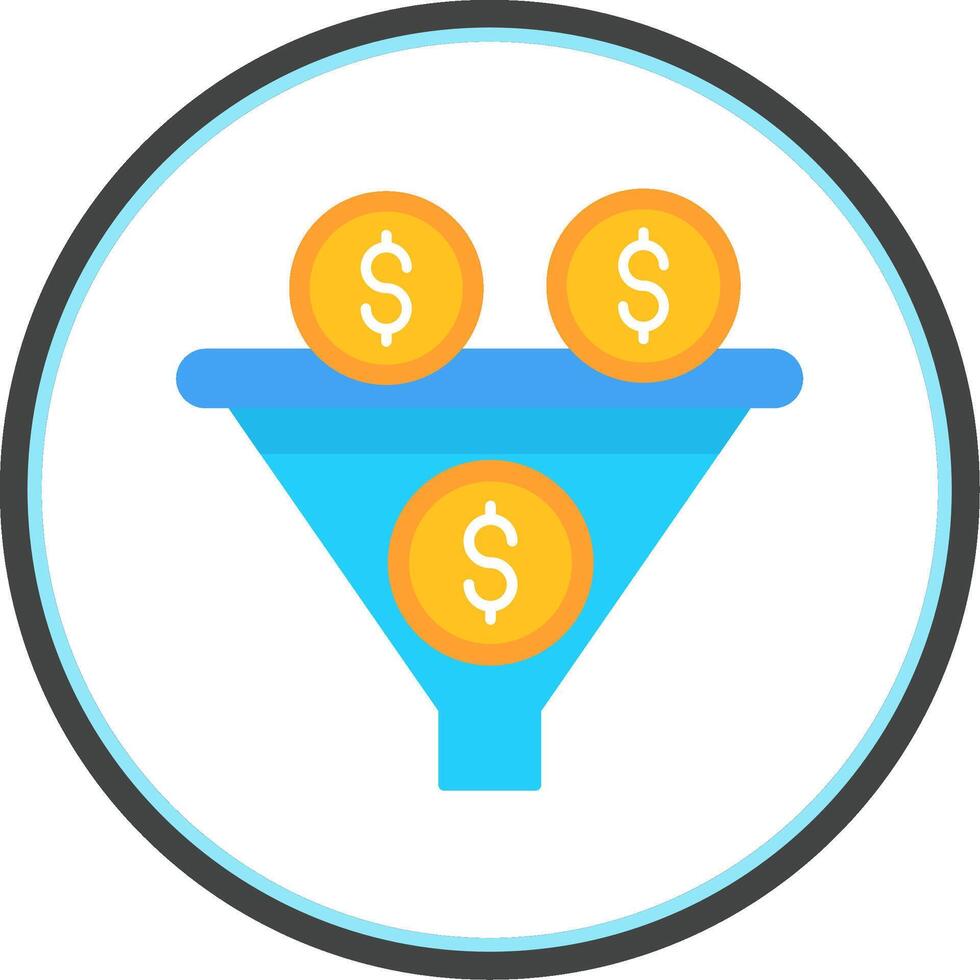 Filtration Flat Circle Icon vector