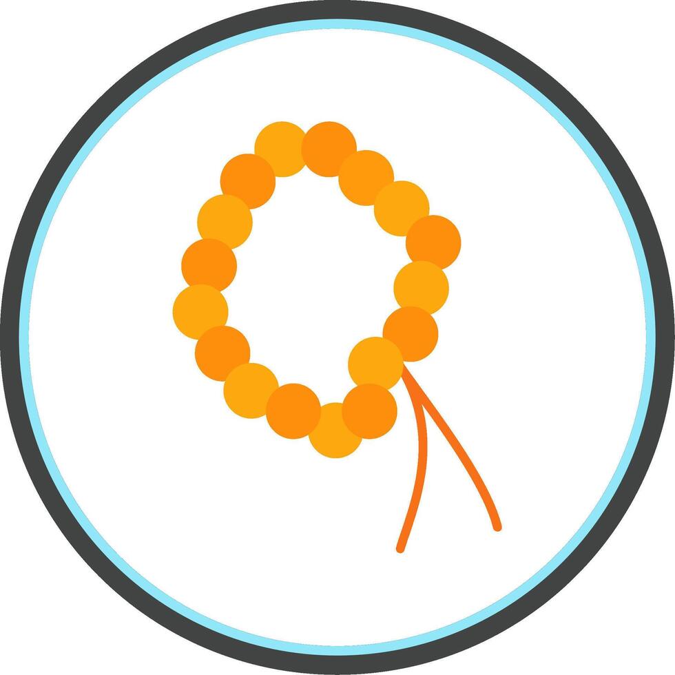 Rosary Flat Circle Icon vector