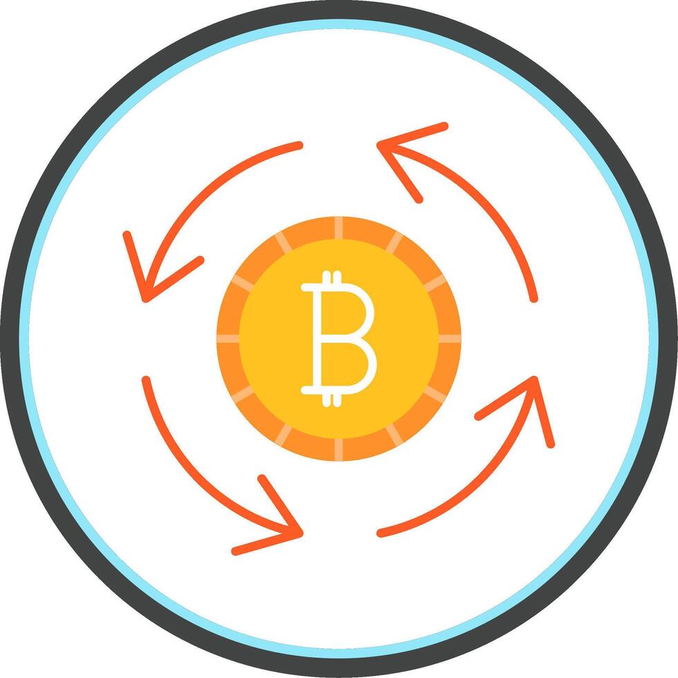 Circular Economy Flat Circle Icon vector