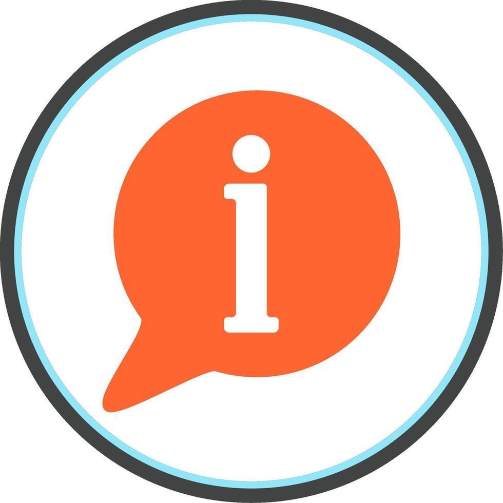 Information Flat Circle Icon vector