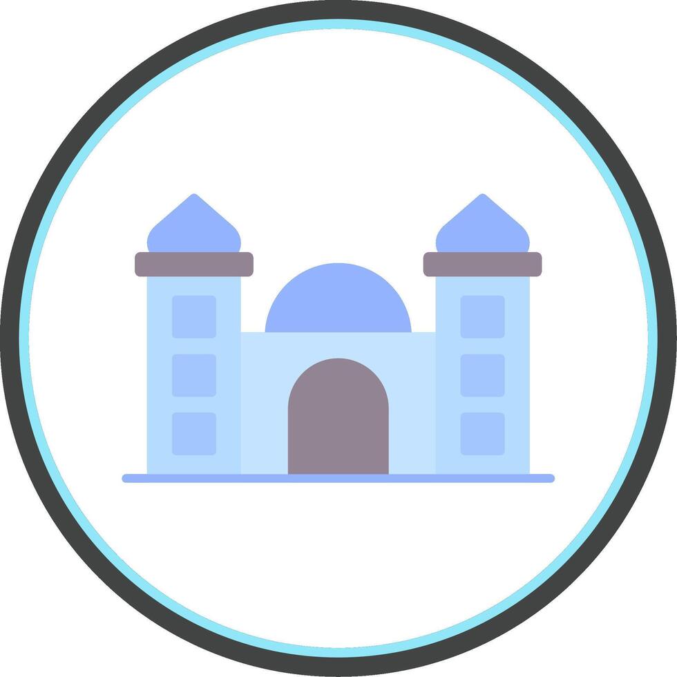 mezquita plano circulo icono vector