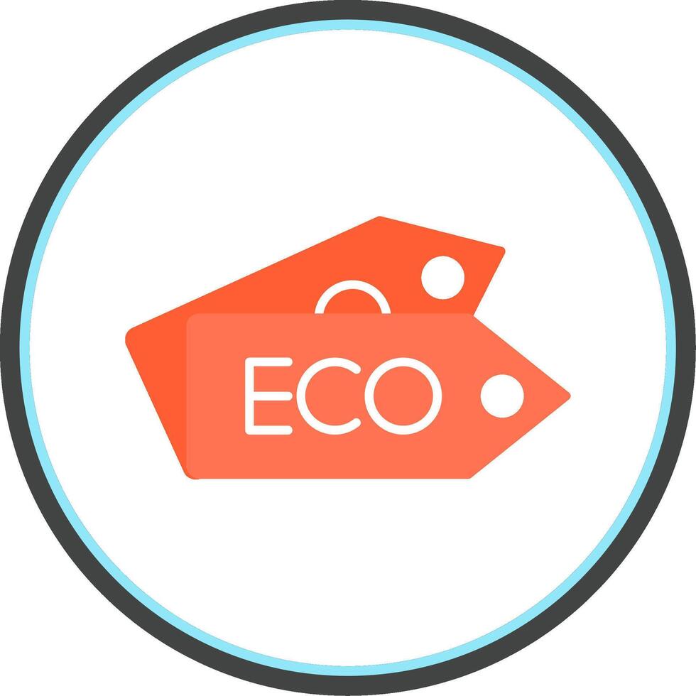 eco etiqueta plano circulo icono vector