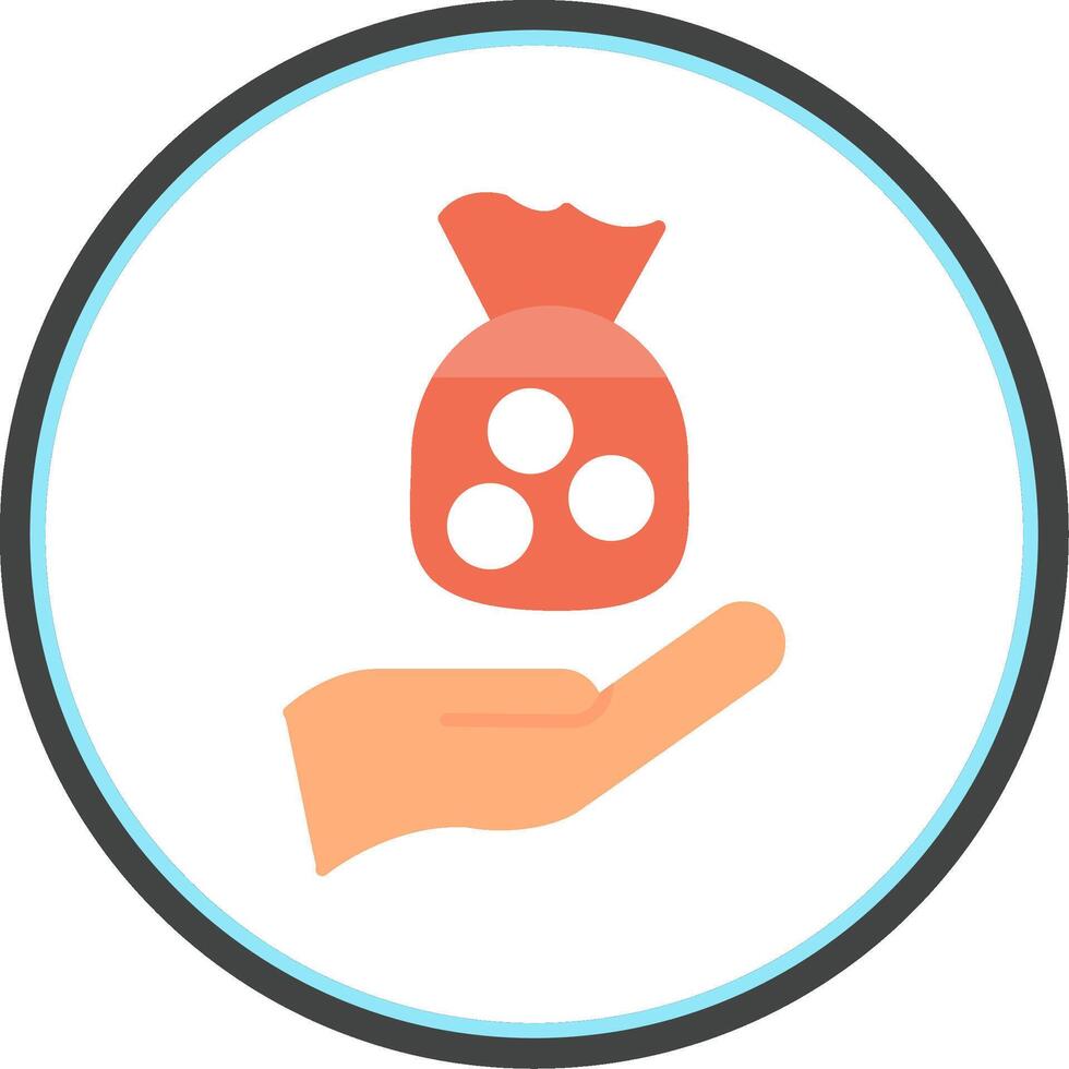 Zakat Flat Circle Icon vector