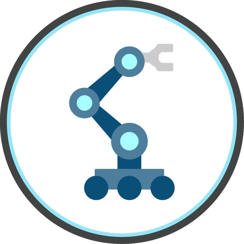 Robotics Flat Circle Icon vector