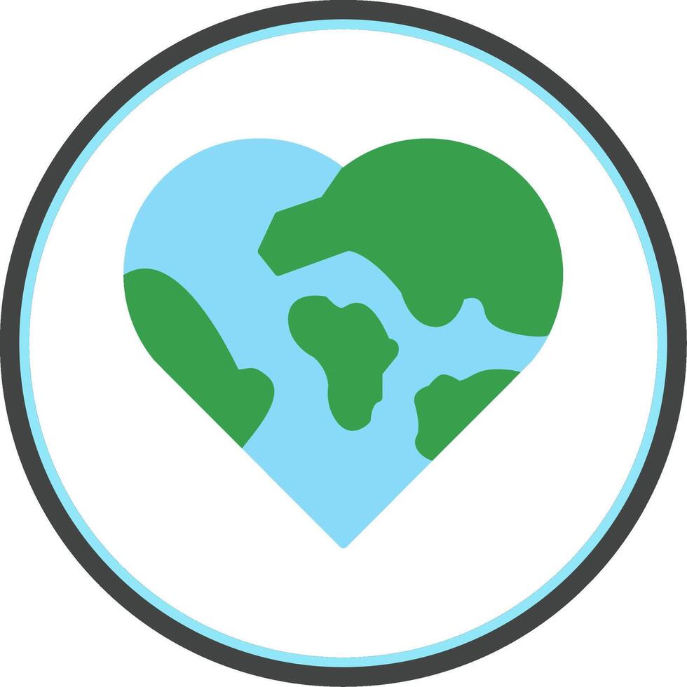 Love Flat Circle Icon vector