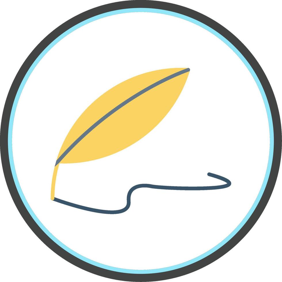 Quill Flat Circle Icon vector