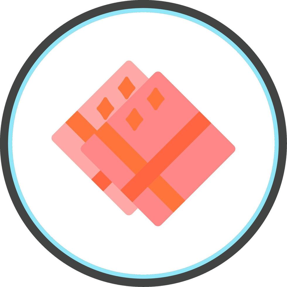 Handkerchief Flat Circle Icon vector