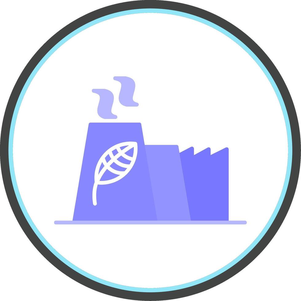Eco Factory Flat Circle Icon vector