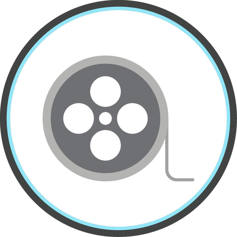 Film Reel Flat Circle Icon vector