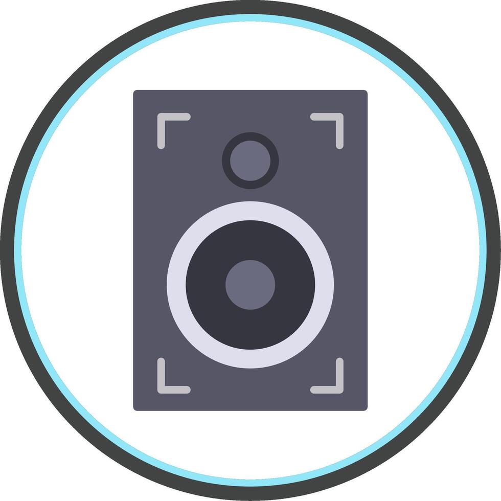Speaker Flat Circle Icon vector