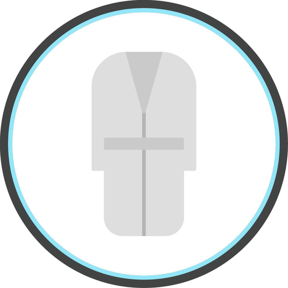Bath Robe Flat Circle Icon vector