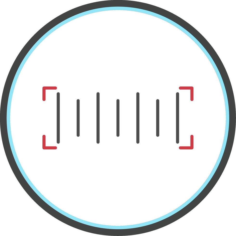 Bar Code Flat Circle Icon vector
