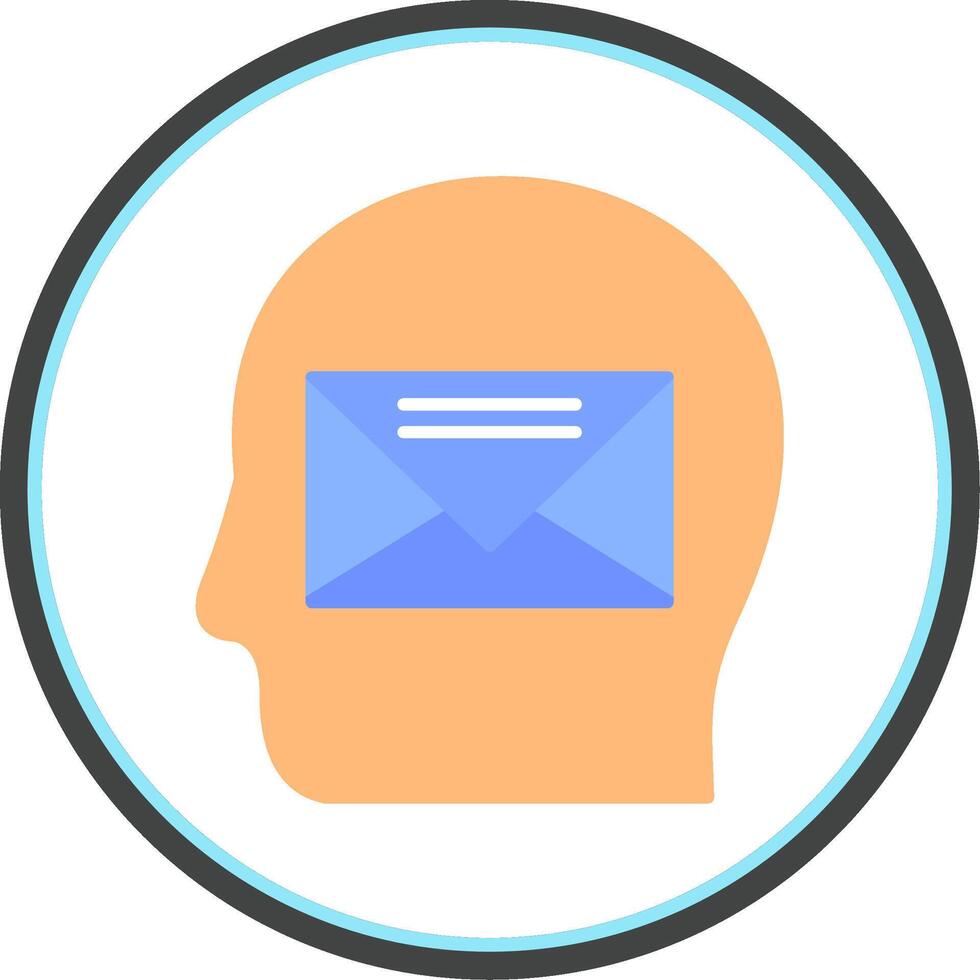 Email Flat Circle Icon vector