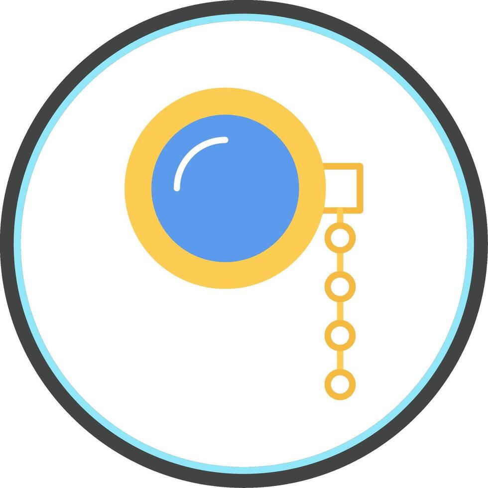 Monocle Flat Circle Icon vector