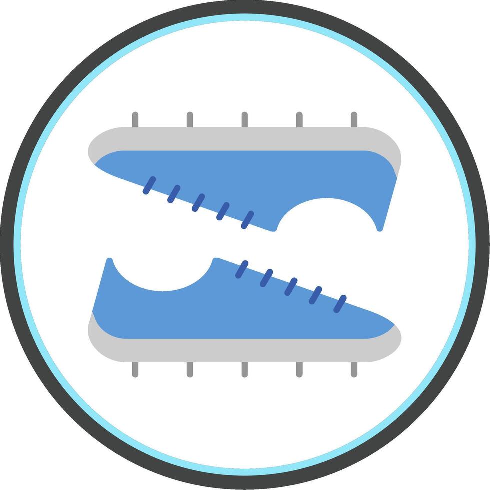 Soccer Boots Flat Circle Icon vector