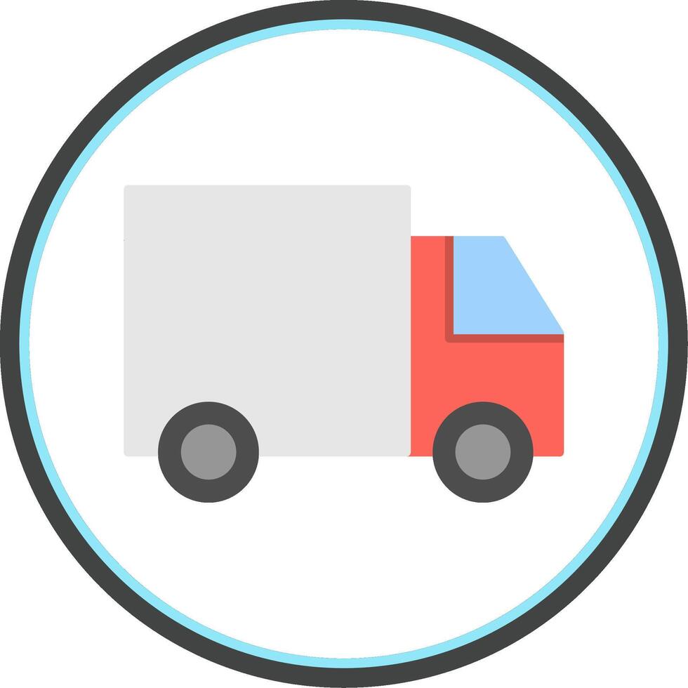 Truck Flat Circle Icon vector