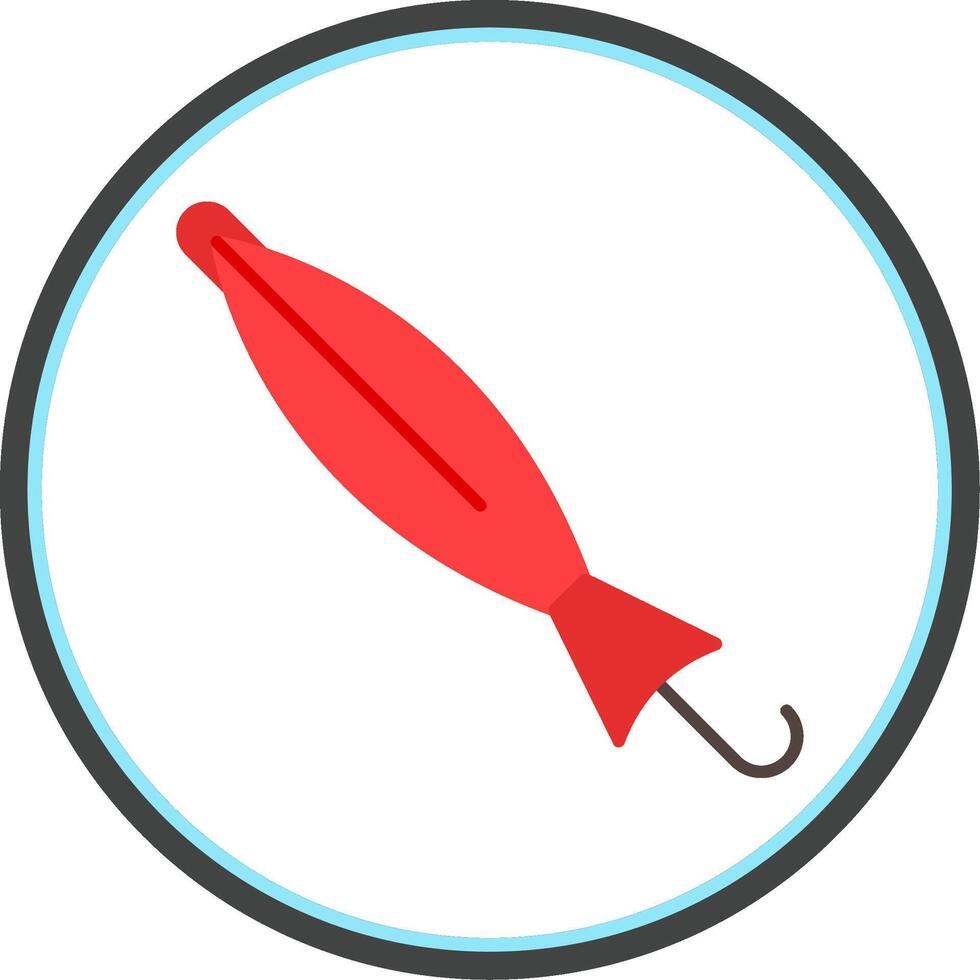 Closed Umbrella Flat Circle Icon vector