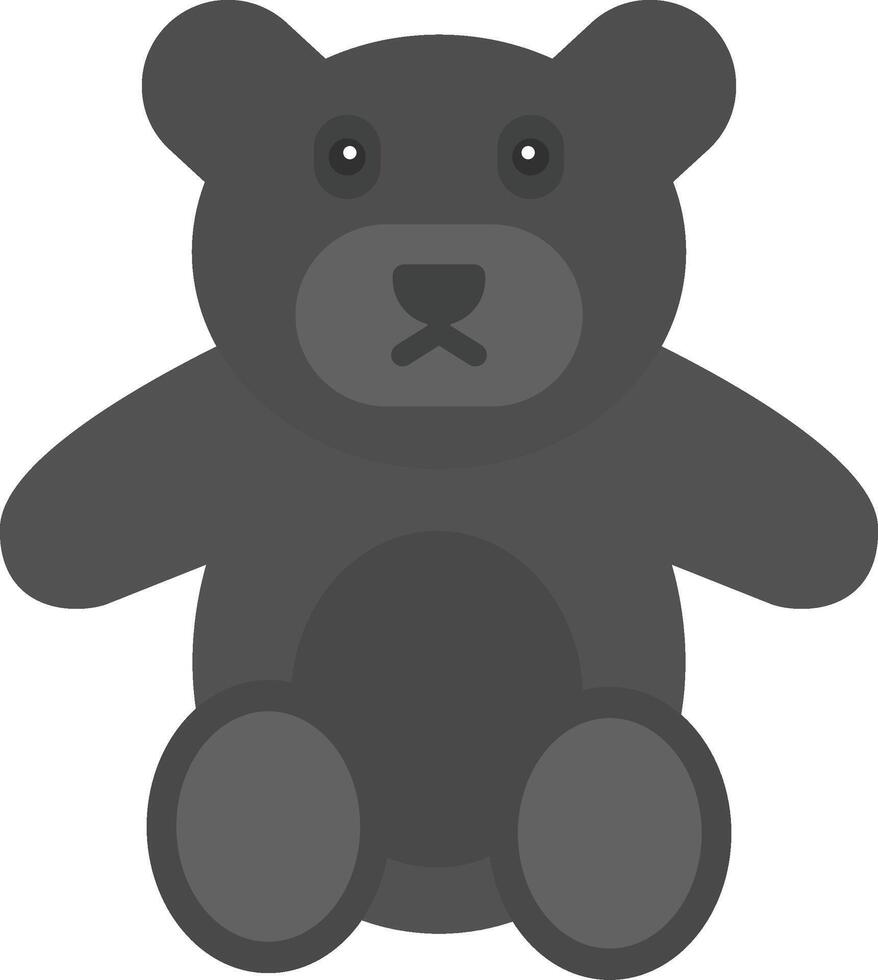 icono de vector de oso de peluche
