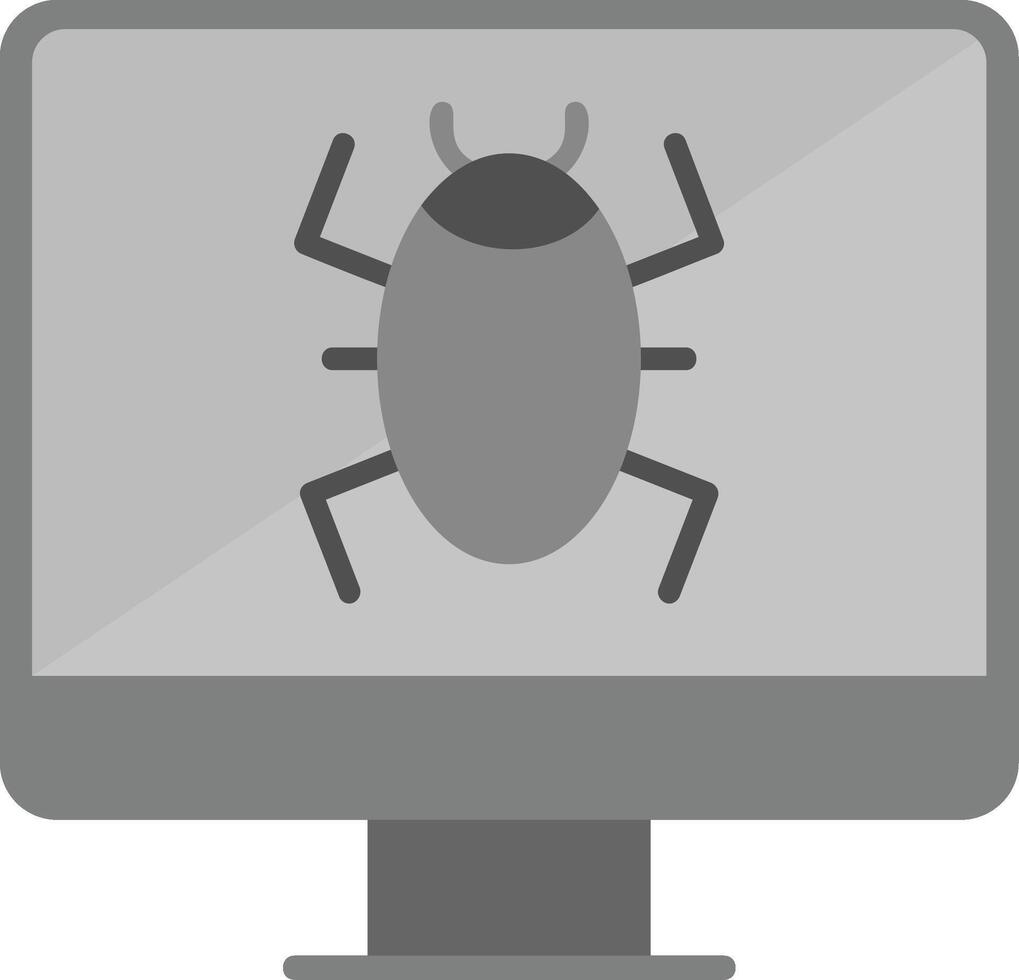 icono de vector de virus informático