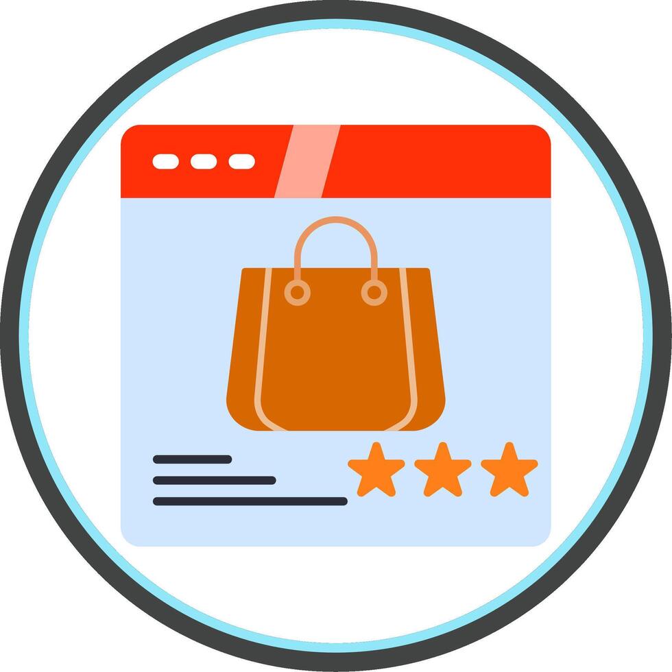 Shop Flat Circle Icon vector