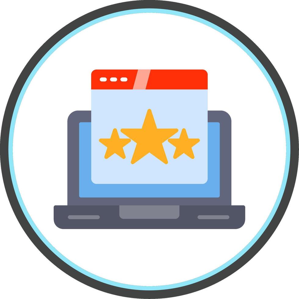 Rating Flat Circle Icon vector