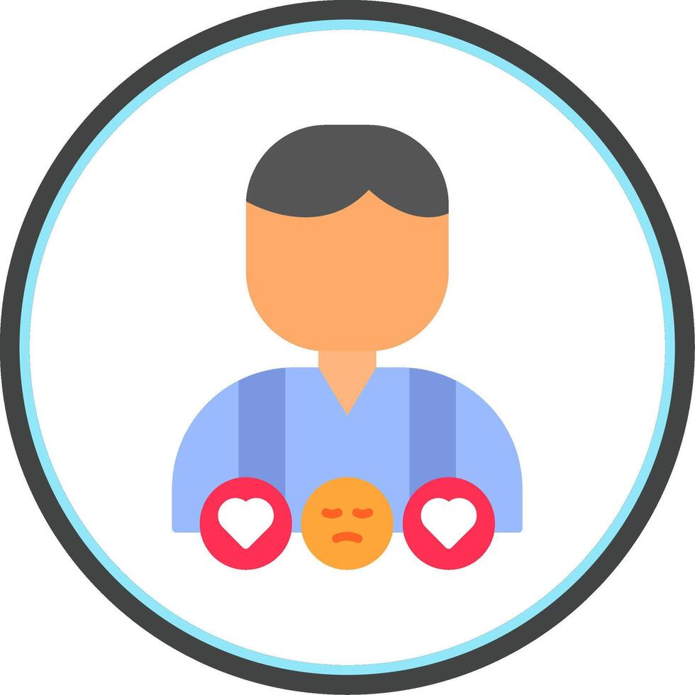 Customer Review Flat Circle Icon vector