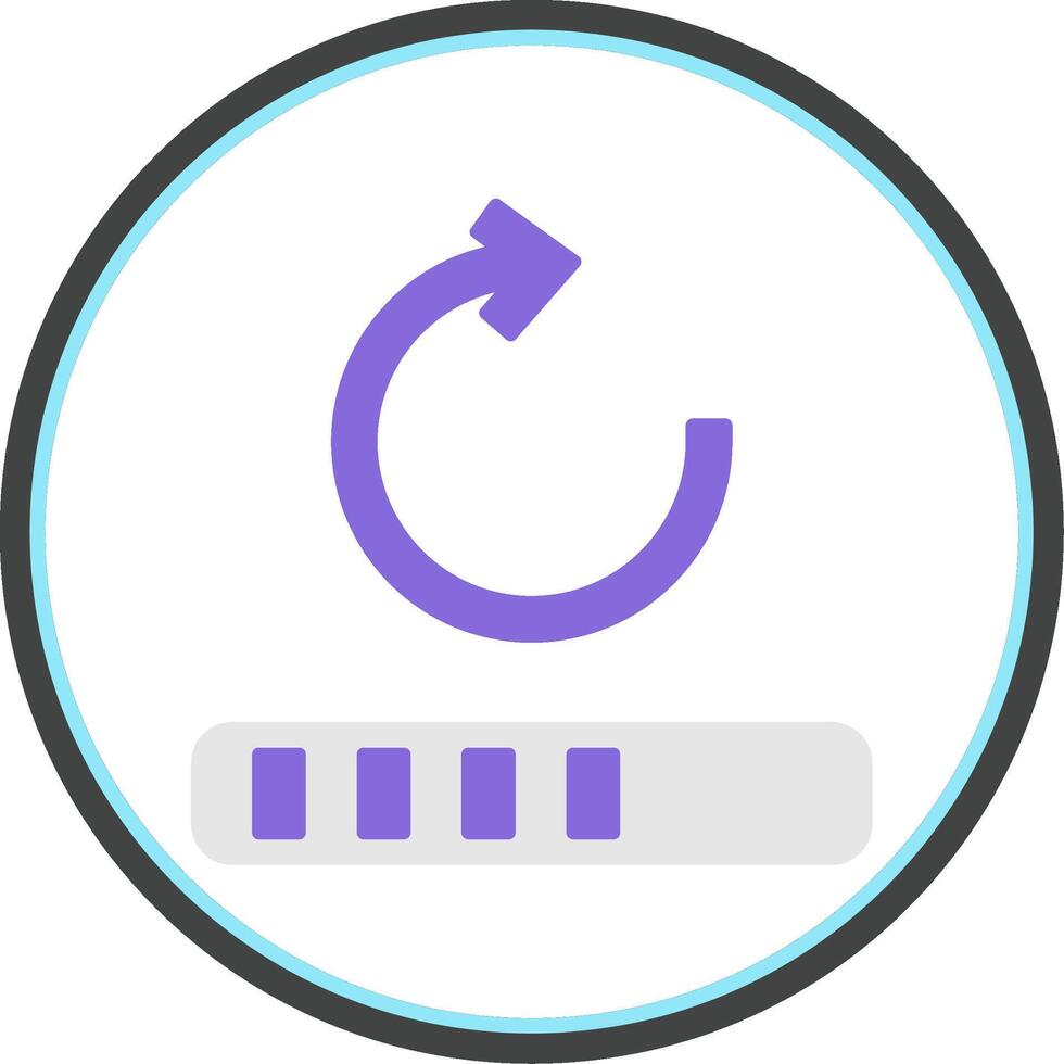 Loader Flat Circle Icon vector