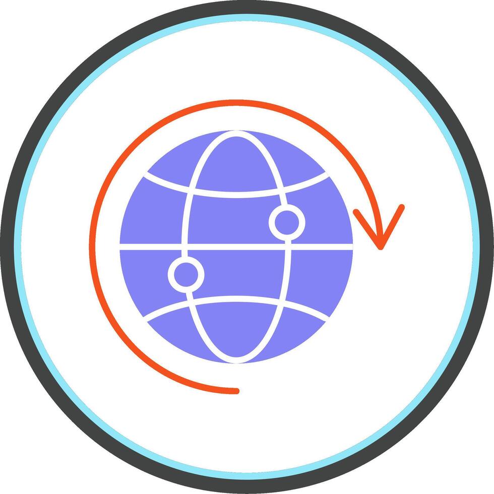 Internet Flat Circle Icon vector