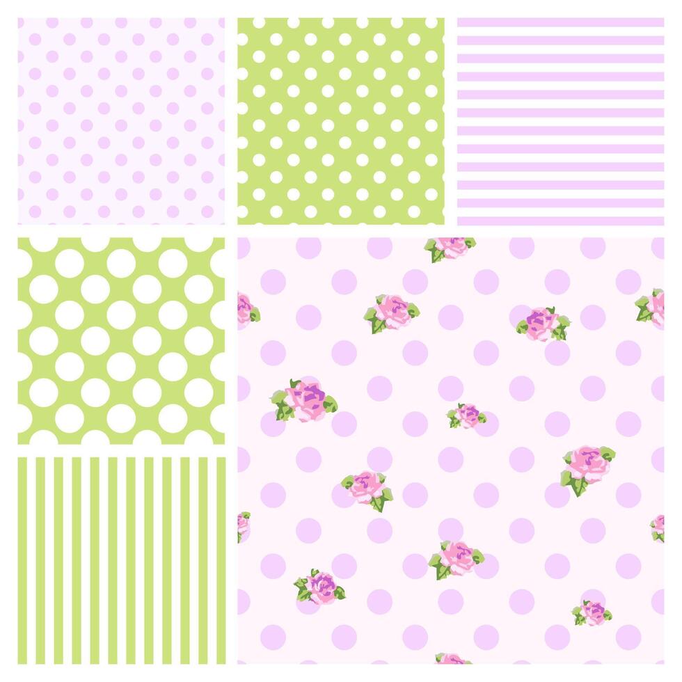 Set of cute Easter, birthday celebration patterns vector