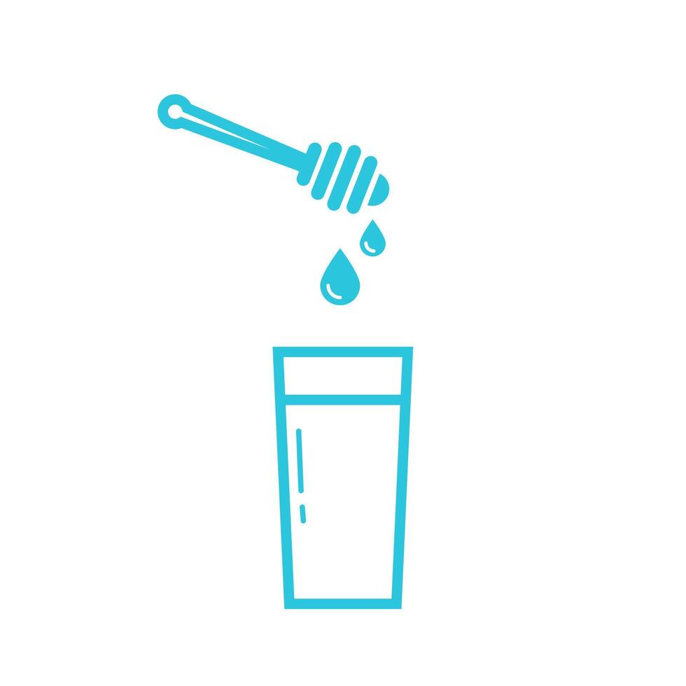 Milk and Honey. From blue icon set. vector