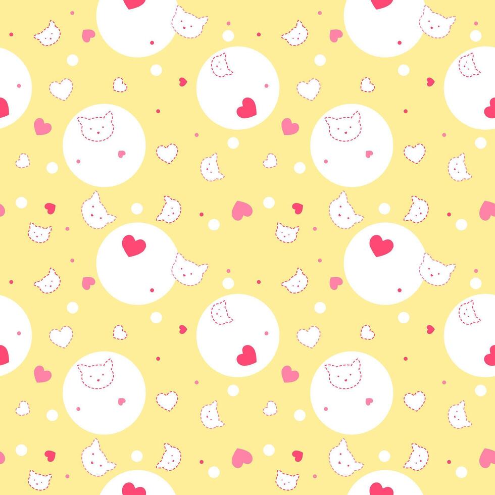 Cats, seamless pattern, cute texture vector