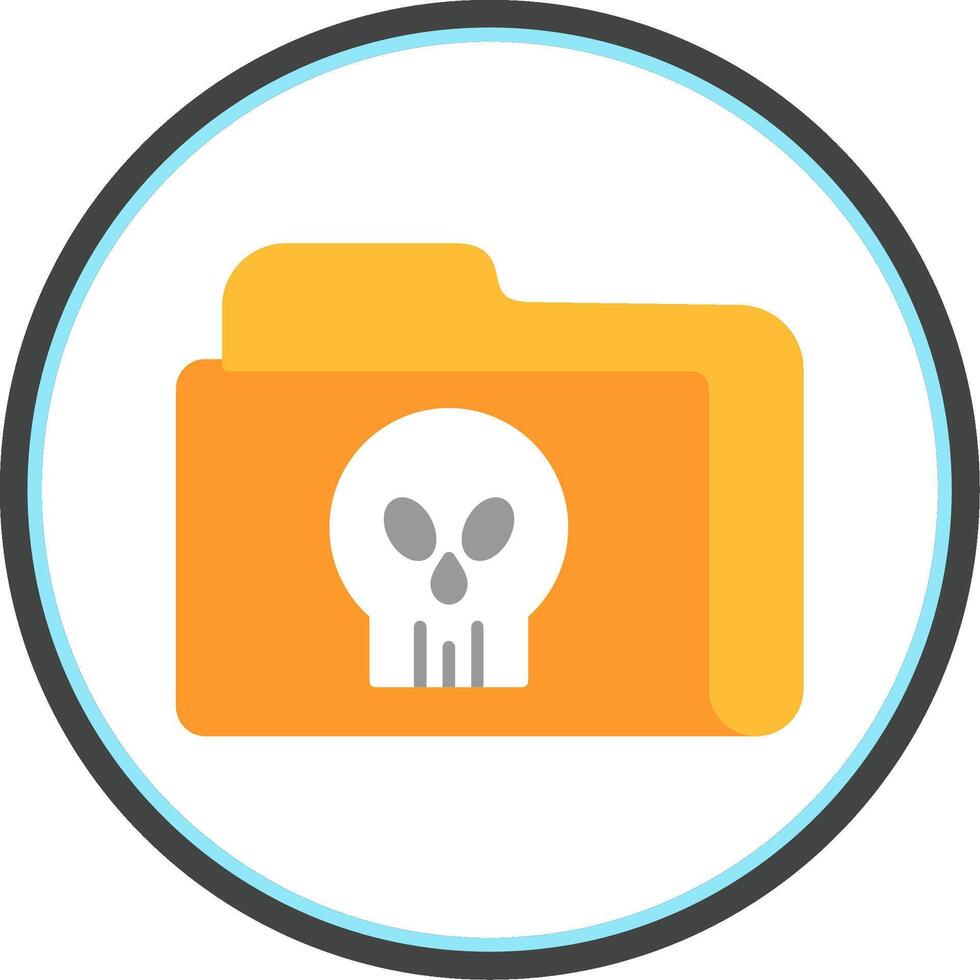 Folder Flat Circle Icon vector