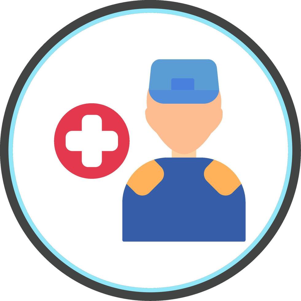 Guard Flat Circle Icon vector