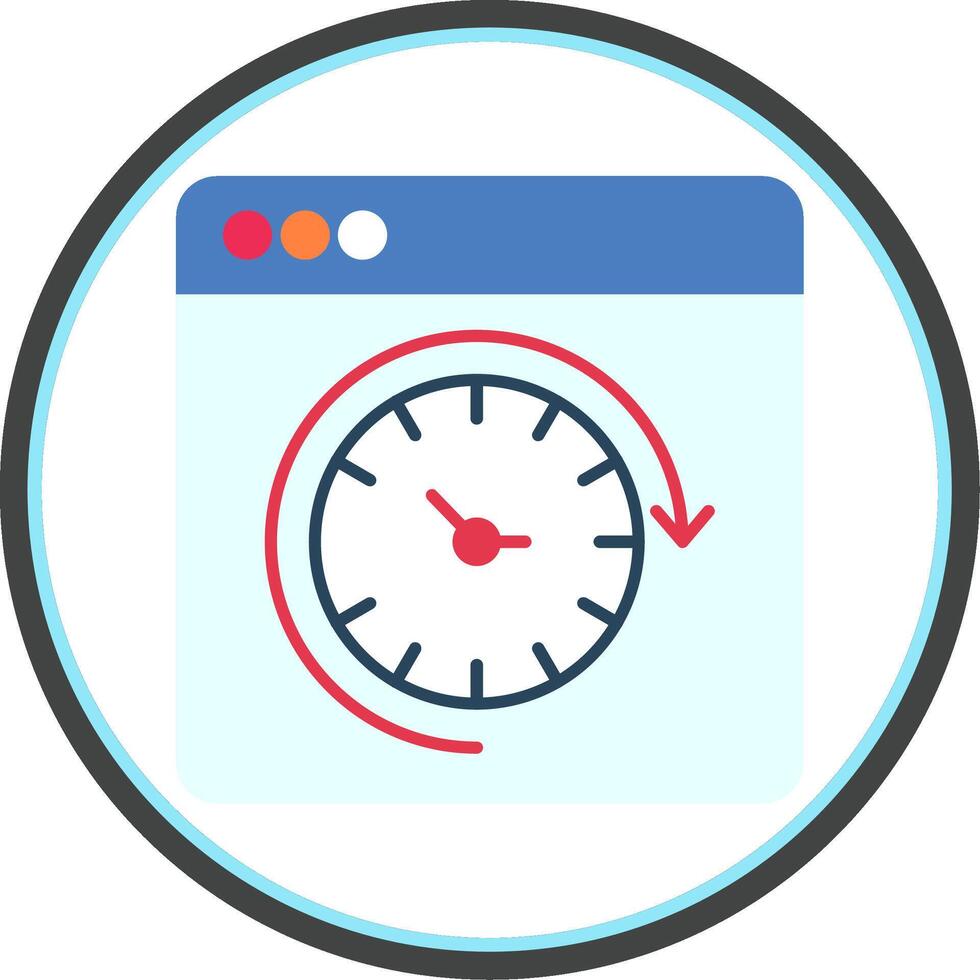 Routine Flat Circle Icon vector