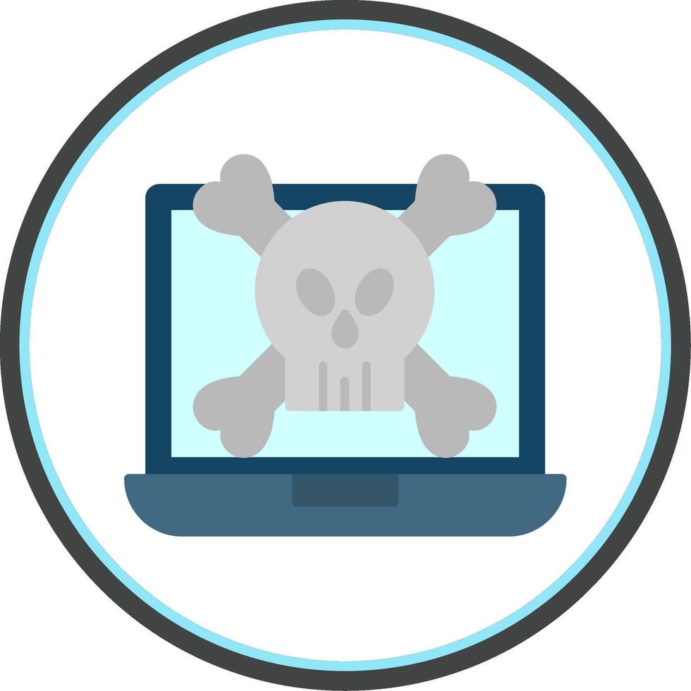 Malware Flat Circle Icon vector