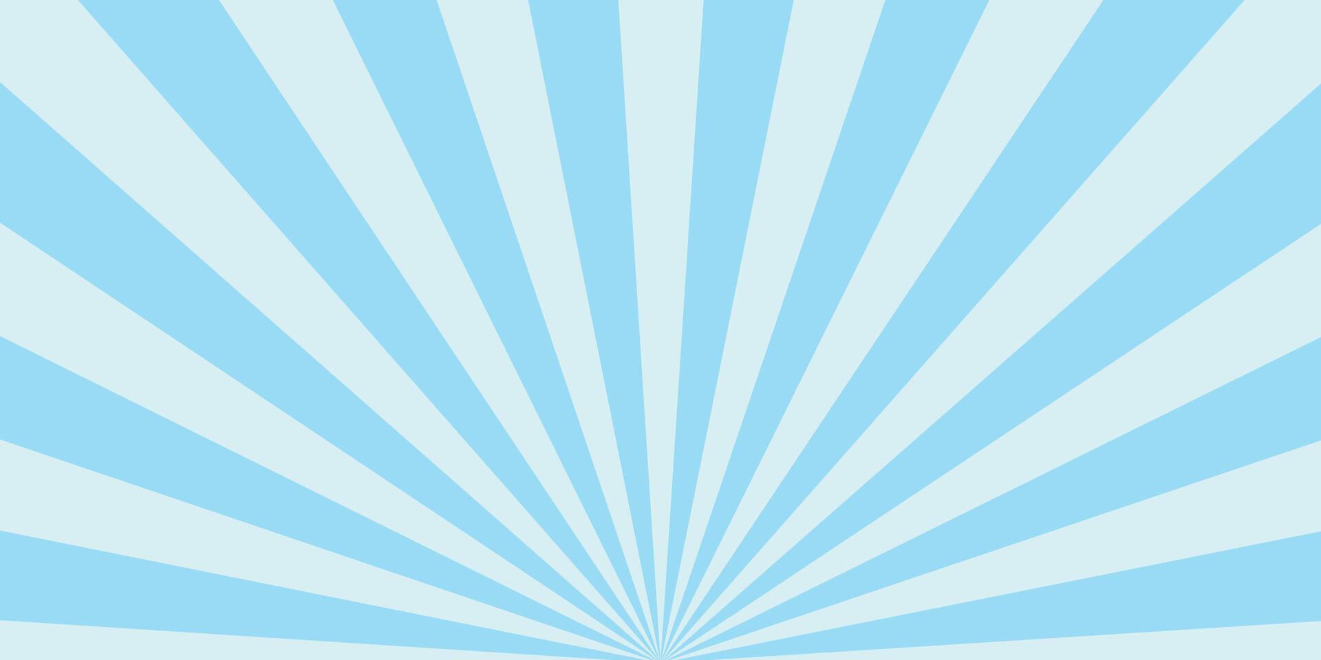 Blue sunbeam rays, blue lines background, light vector