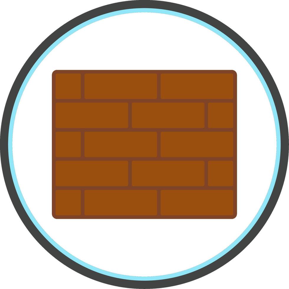 Brickwall Flat Circle Icon vector