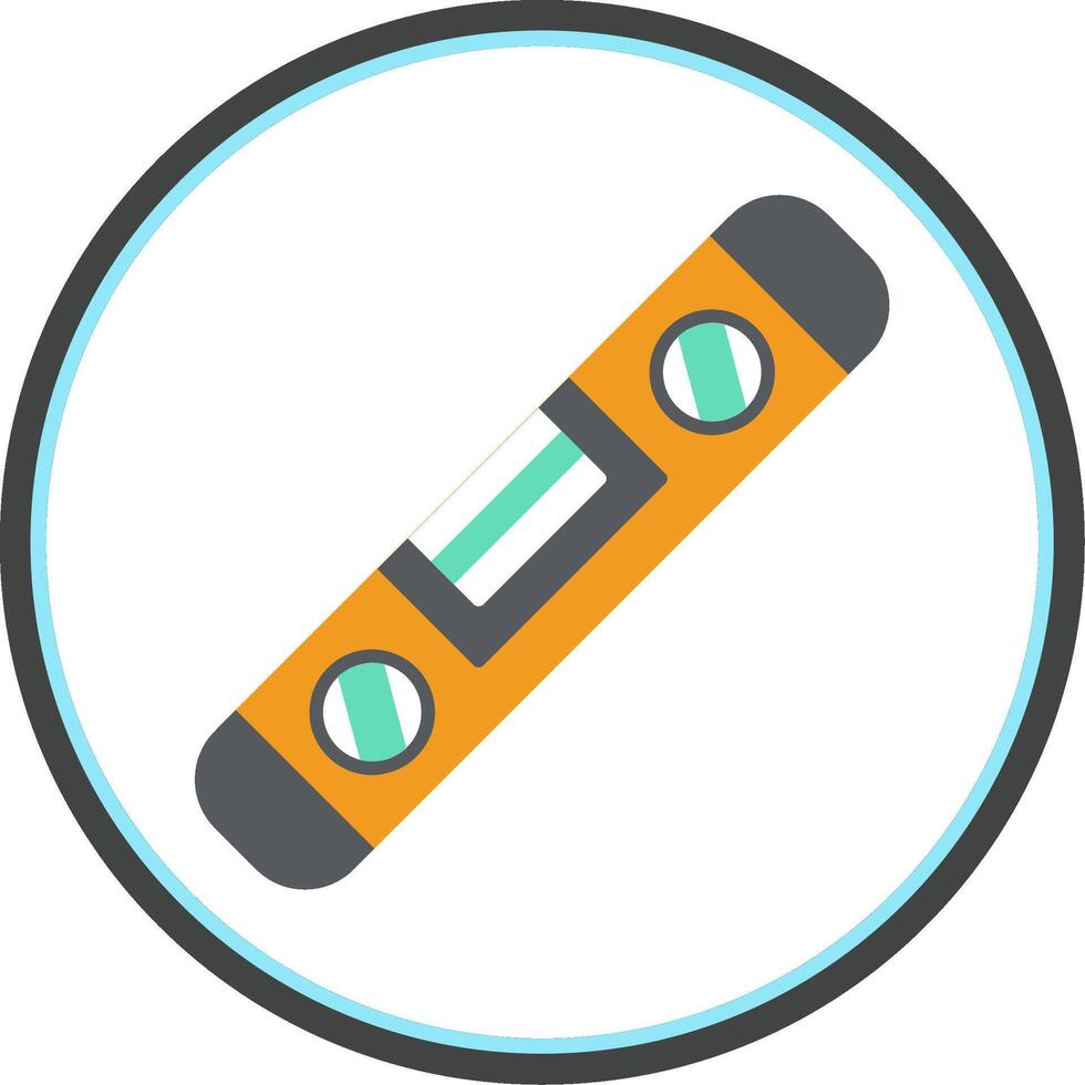 Spirit Level Flat Circle Icon vector