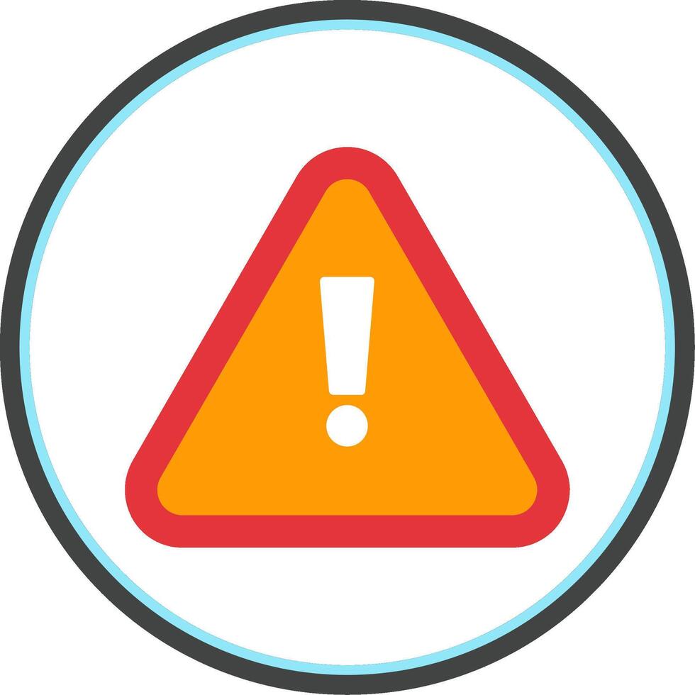 Alert Flat Circle Icon vector