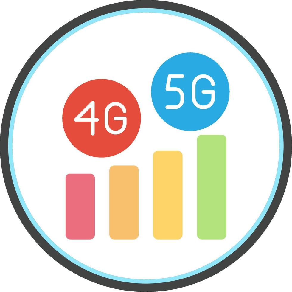 High Speed Flat Circle Icon vector