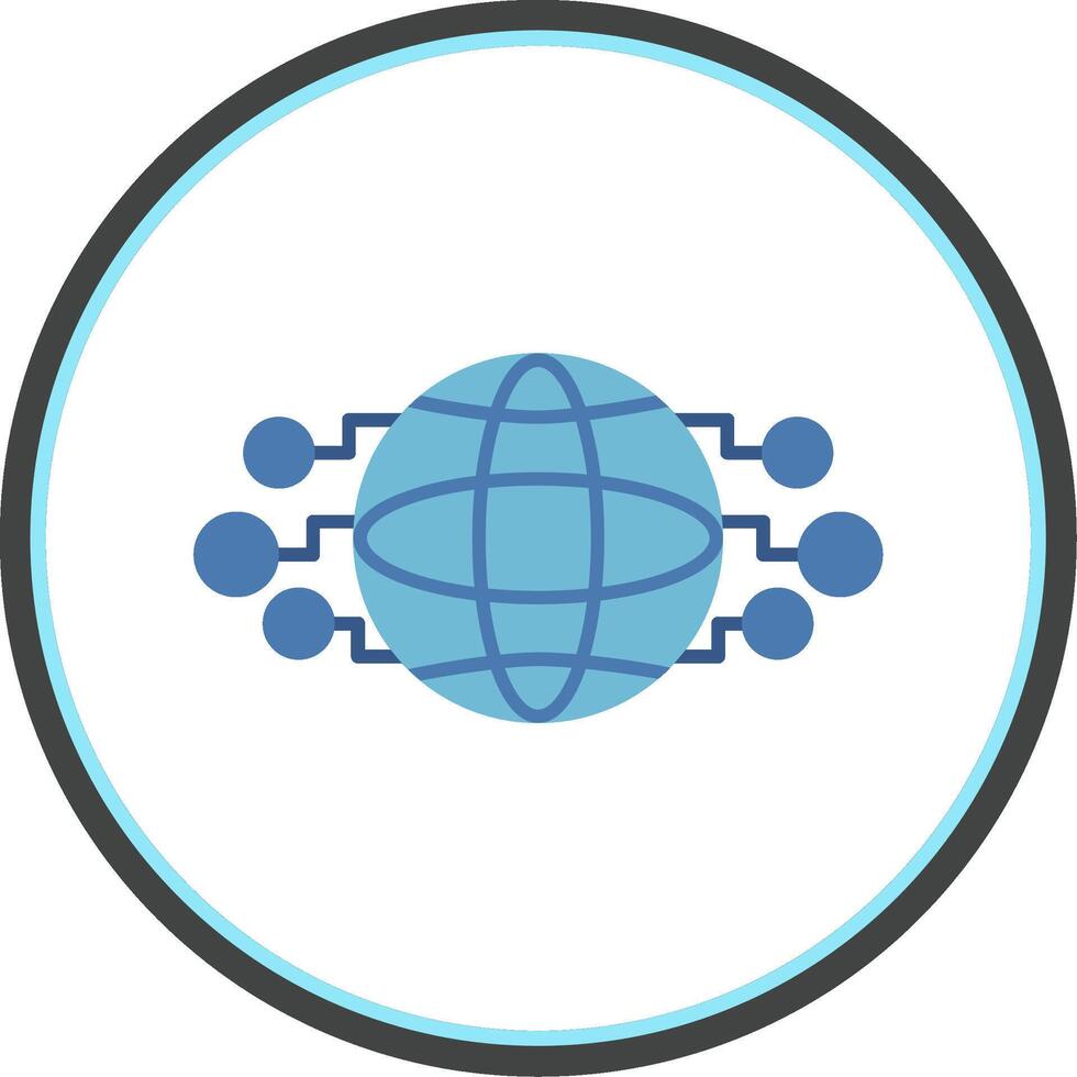 World Flat Circle Icon vector