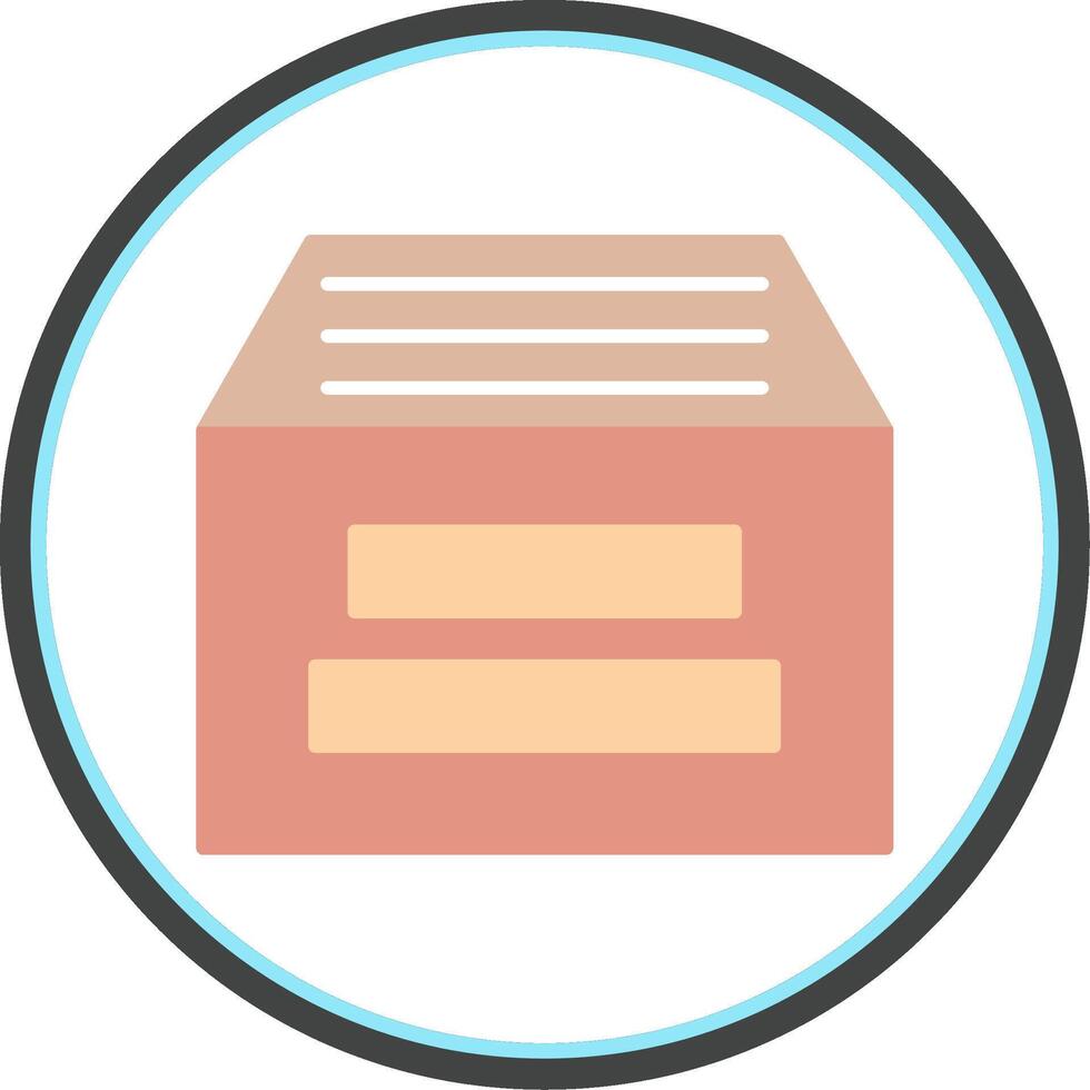 Archive Flat Circle Icon vector