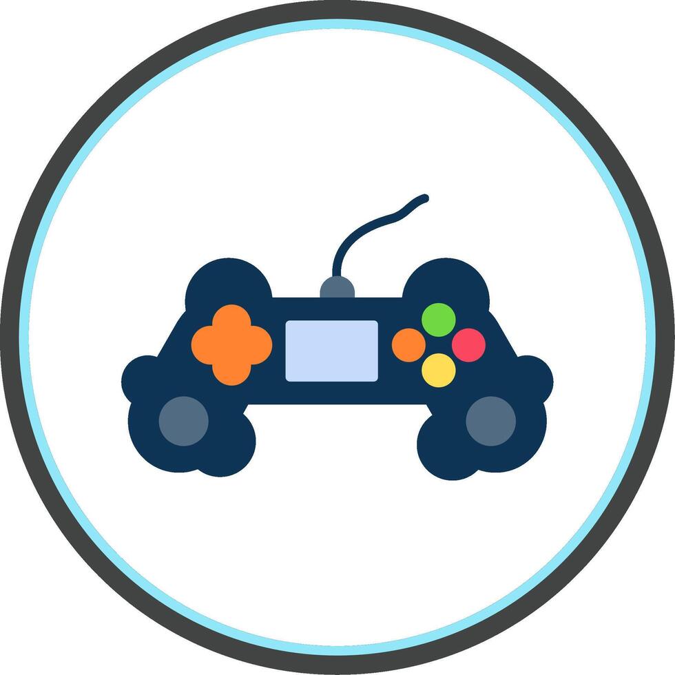 Gaming Flat Circle Icon vector