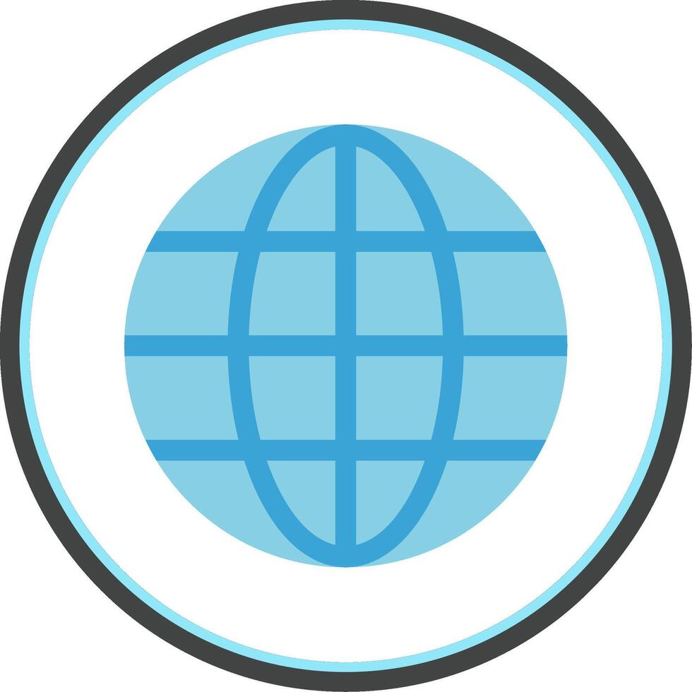 World Flat Circle Icon vector